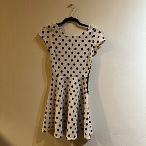 Made in USA Saks off Fifth “love…ady” polka dot skater dress